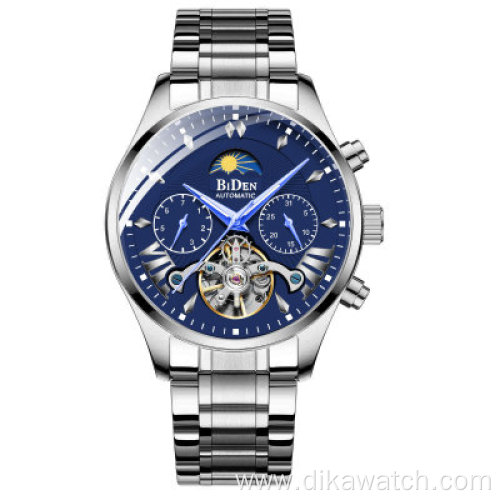 BIDEN 0189 Original design watch men's double flywheel automatic mechanical watch fashion casual business men's clock Original